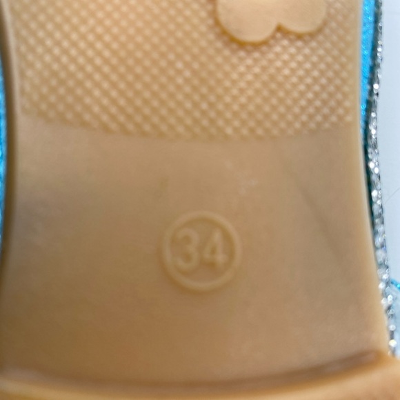 Silver and Blue Rhinestone Princess Flats - Picture 8 of 8